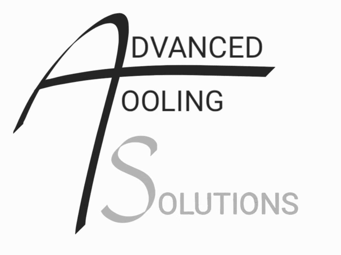 The logo highlights stylized letters "A" and "T" fused into an emblem, with the words "Advanced Tooling Solutions." "Advanced" and "Tooling" are in black, while "Solutions" appears in gray. Designed for quality machinists in Central PA.