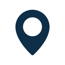 A blue location pin icon inside a white circle, resembling a map marker used by specialists in Central PA to indicate a specific point.