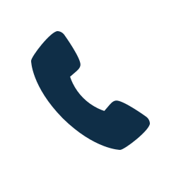 A high-quality black telephone receiver icon elegantly placed within a white circle.